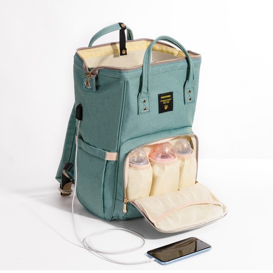 Sunveno Diaper Bag with USB - Green